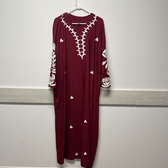 Boutique Embroidered Dress Gown Abaya - Picture 4 of 5